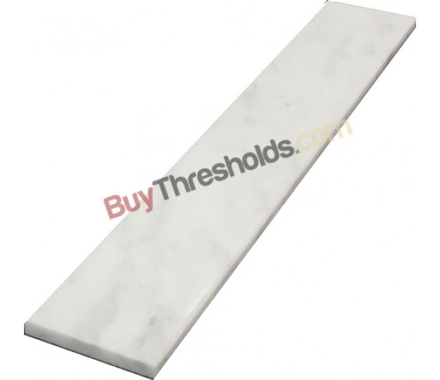 Bianco White Carrara HONED Marble Threshold 4"x36"x3/4" - Standard Bevel 